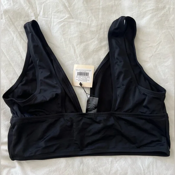 We Are We Wear Longline Black Bikini top, xxl - Picture 2 of 6